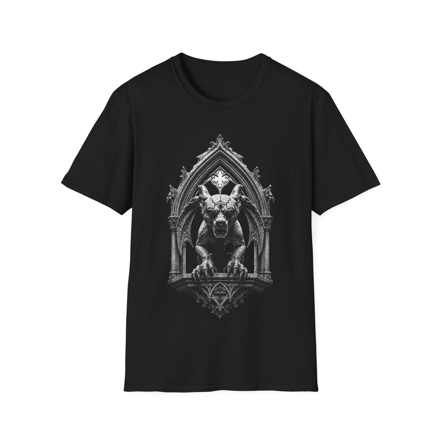 Cathedral Gargoyle T-Shirt — Dark Cathedral Demon Graphic Tee