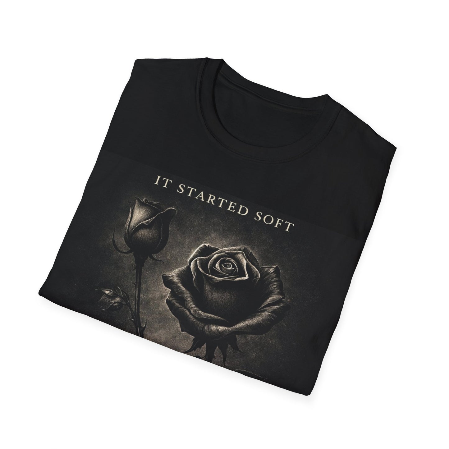 Rose Noir T-Shirt "Ended Sharp"Dark Floral Tee