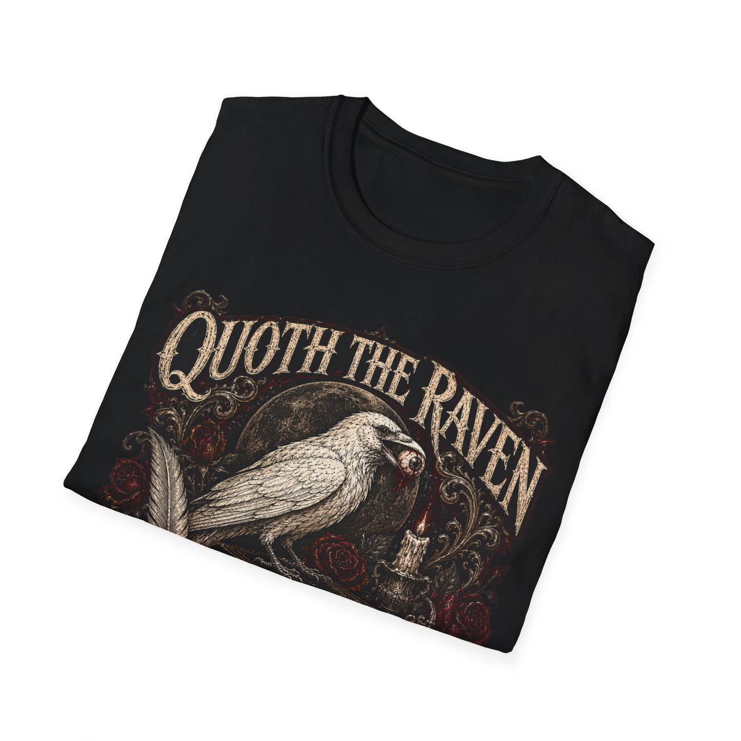 Raven Nevermore T-Shirt — Dark Academia Poe Quote Tee