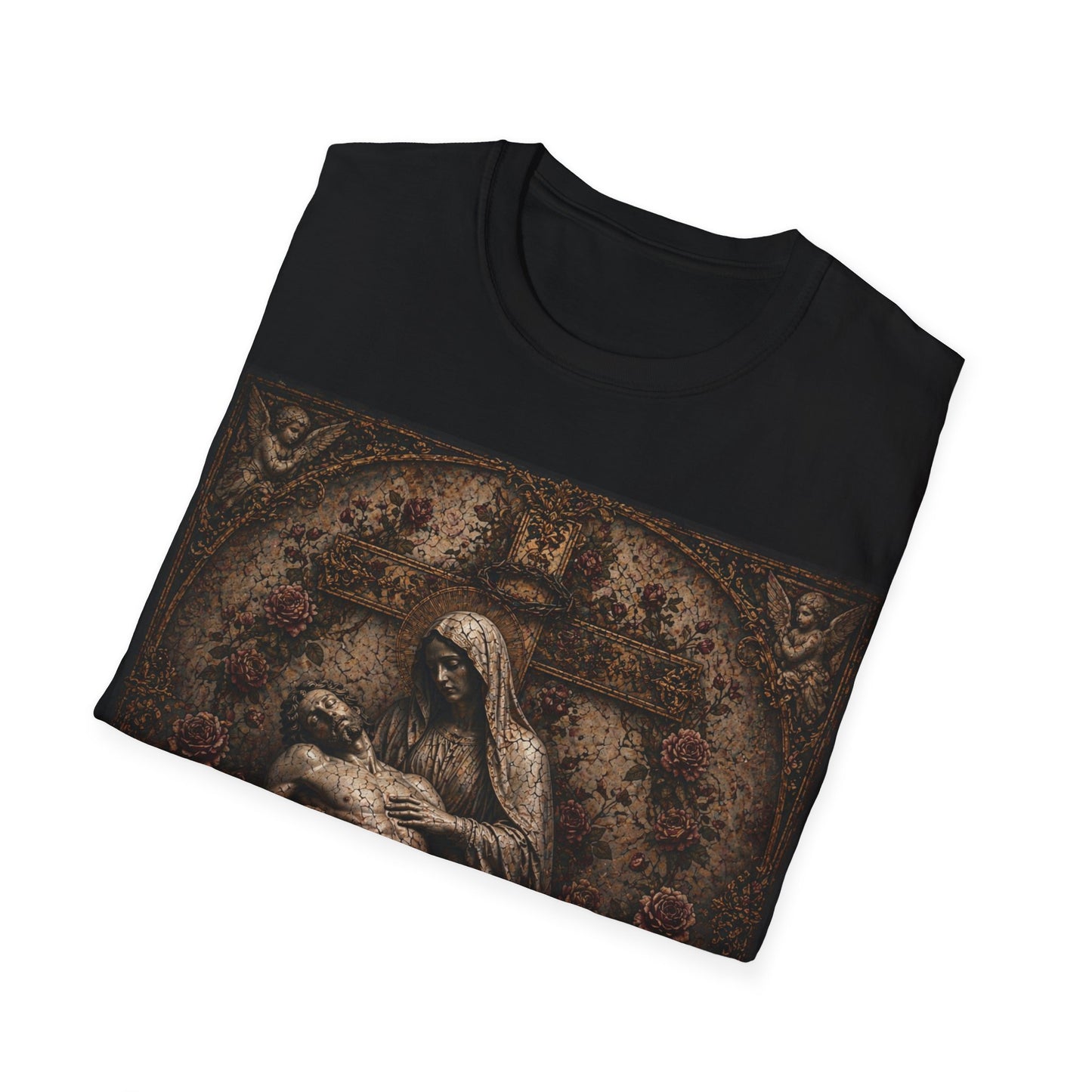 Pieta Renaissance Art T-Shirt | Religious Madonna and Christ Illustration