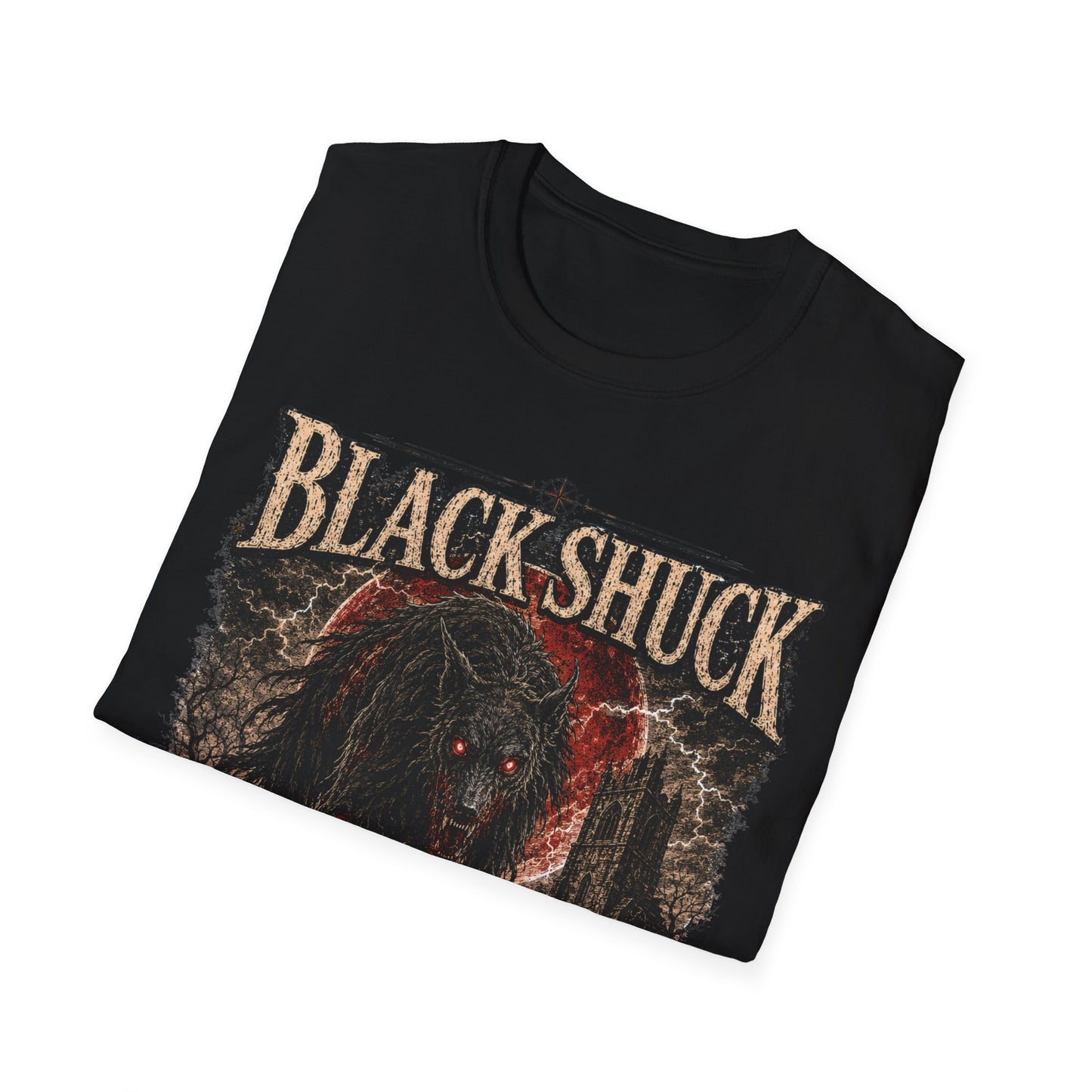 Black Shuck T-Shirt — Churchyard Omen Gothic Wolf Horror Tee