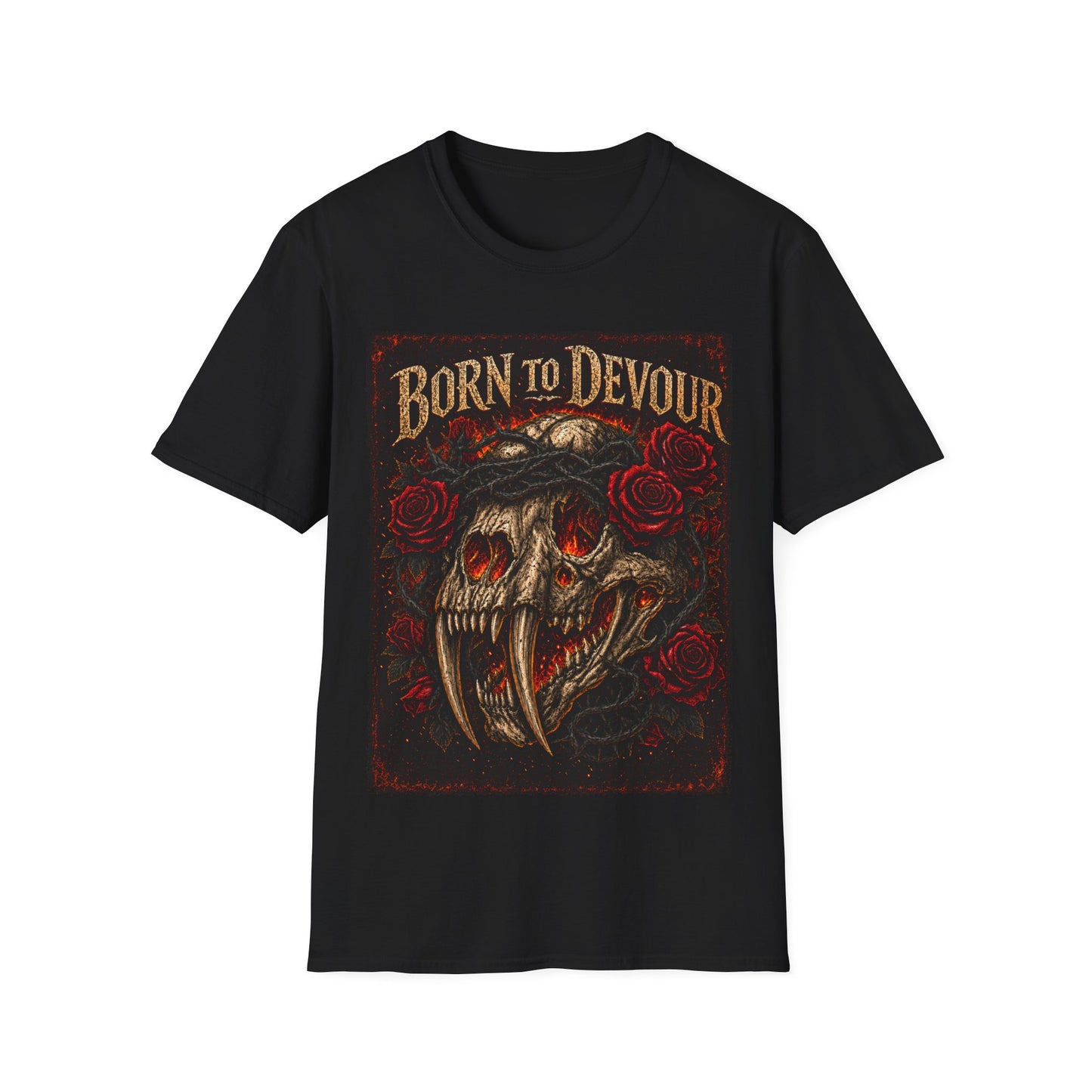 Born to Devour Skull T-Shirt Sabretooth