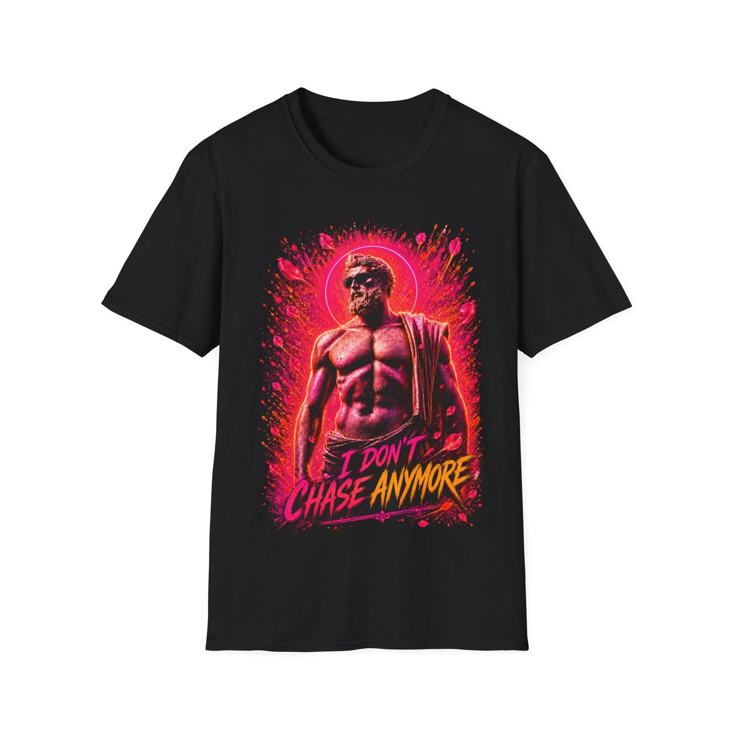 Neon Muscle Tee — “I Don’t Chase Anymore” Retro Vacation Gym Shirt