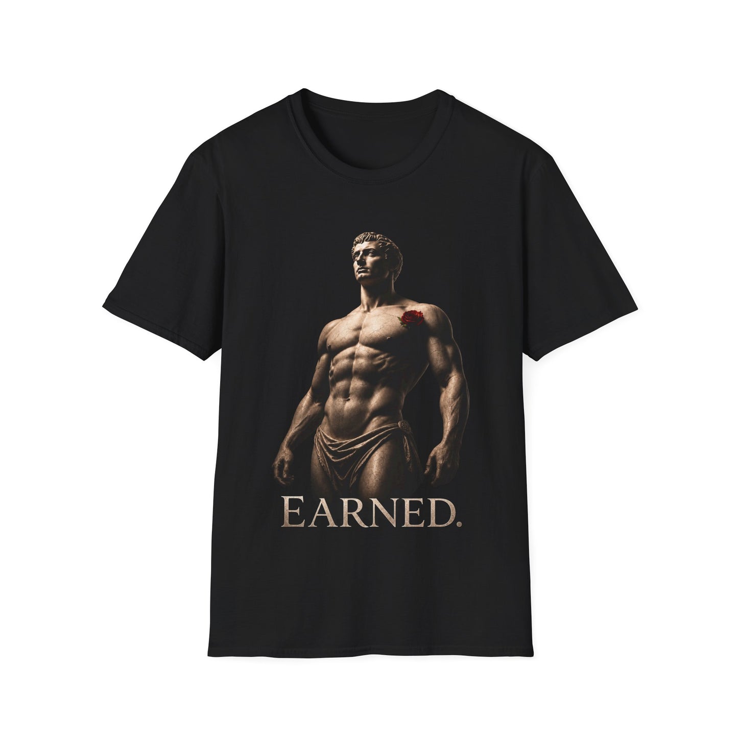 Earned Statue Muscle T-Shirt — Motivational Gym Apparel