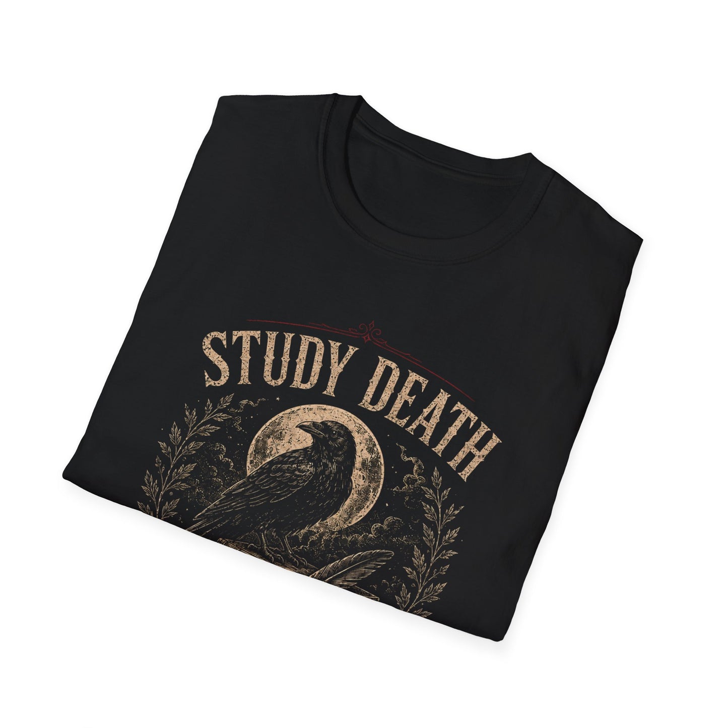 Study Death, Master Life T-Shirt — Gothic Raven Dark Academia Tee