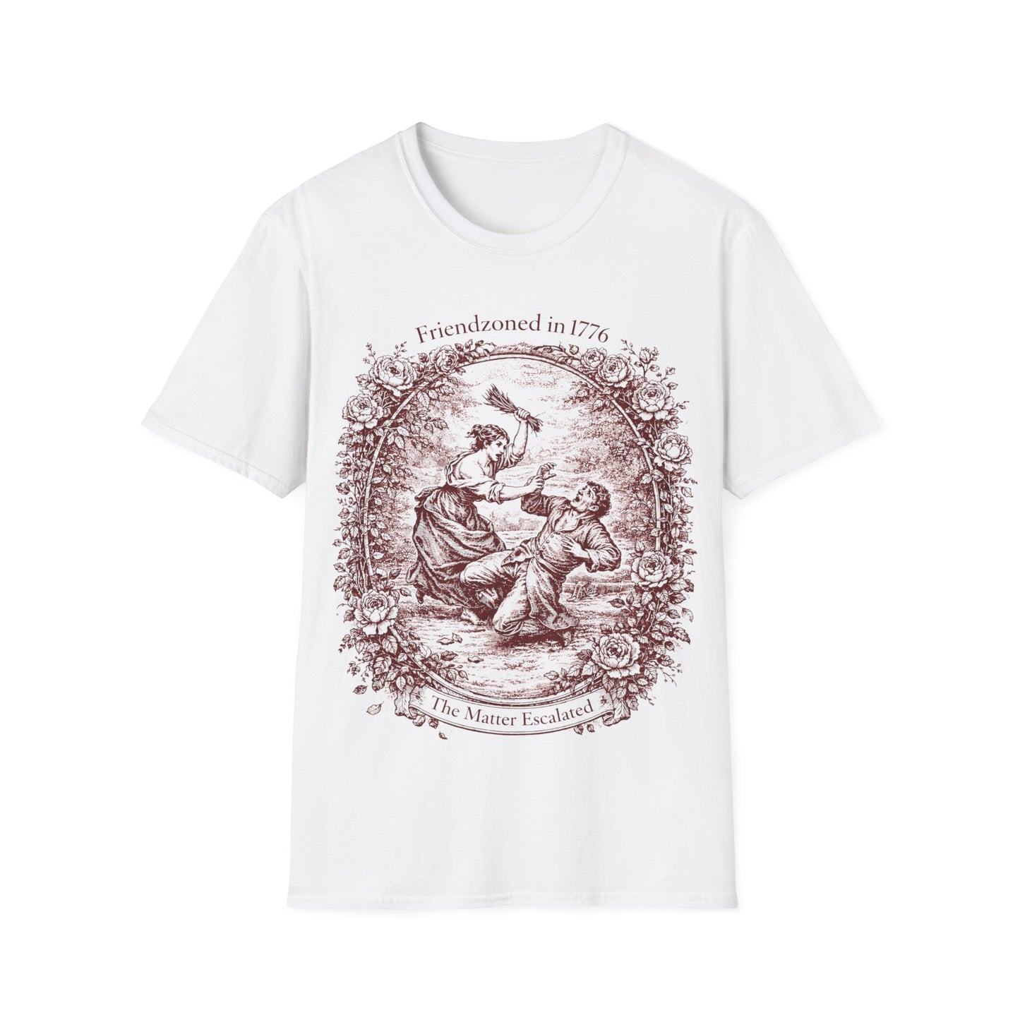 Toile French Lover's Quarrel T-Shirt — "Friendzoned in 1776"