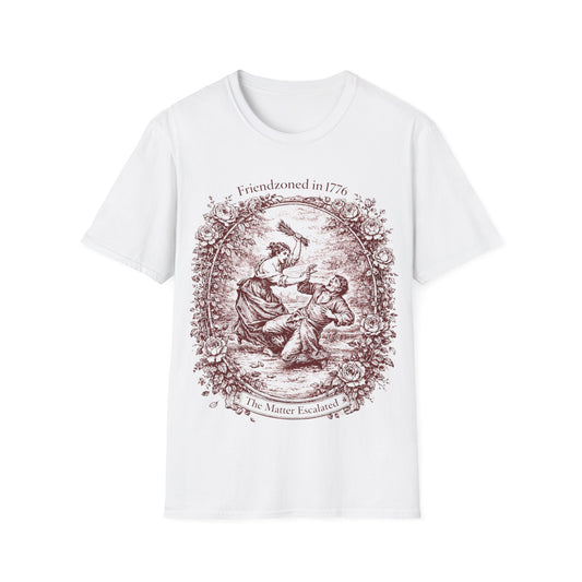Toile French Lover's Quarrel T-Shirt — "Friendzoned in 1776"