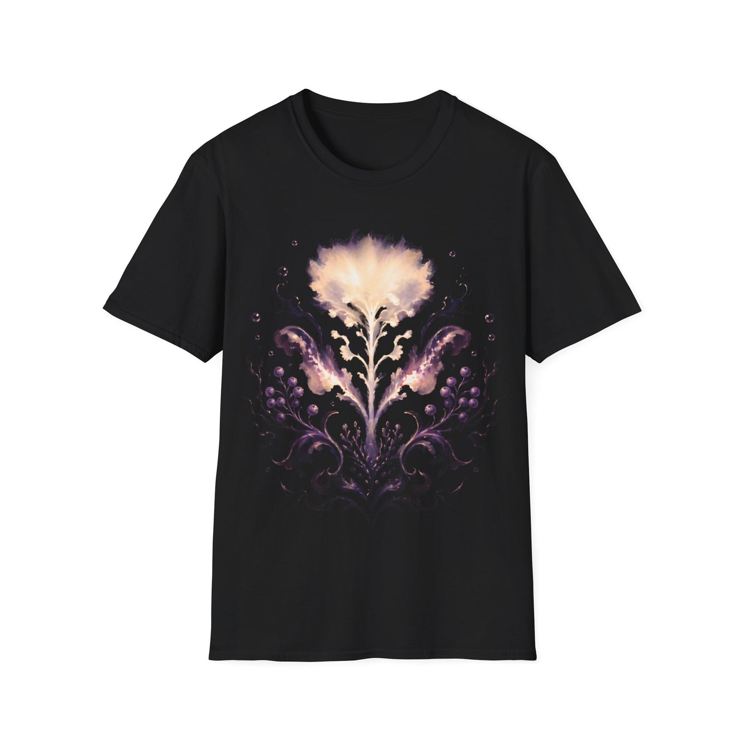 Abstract Floral Inkblot T-Shirt | Watercolor Rorschach Flower Design