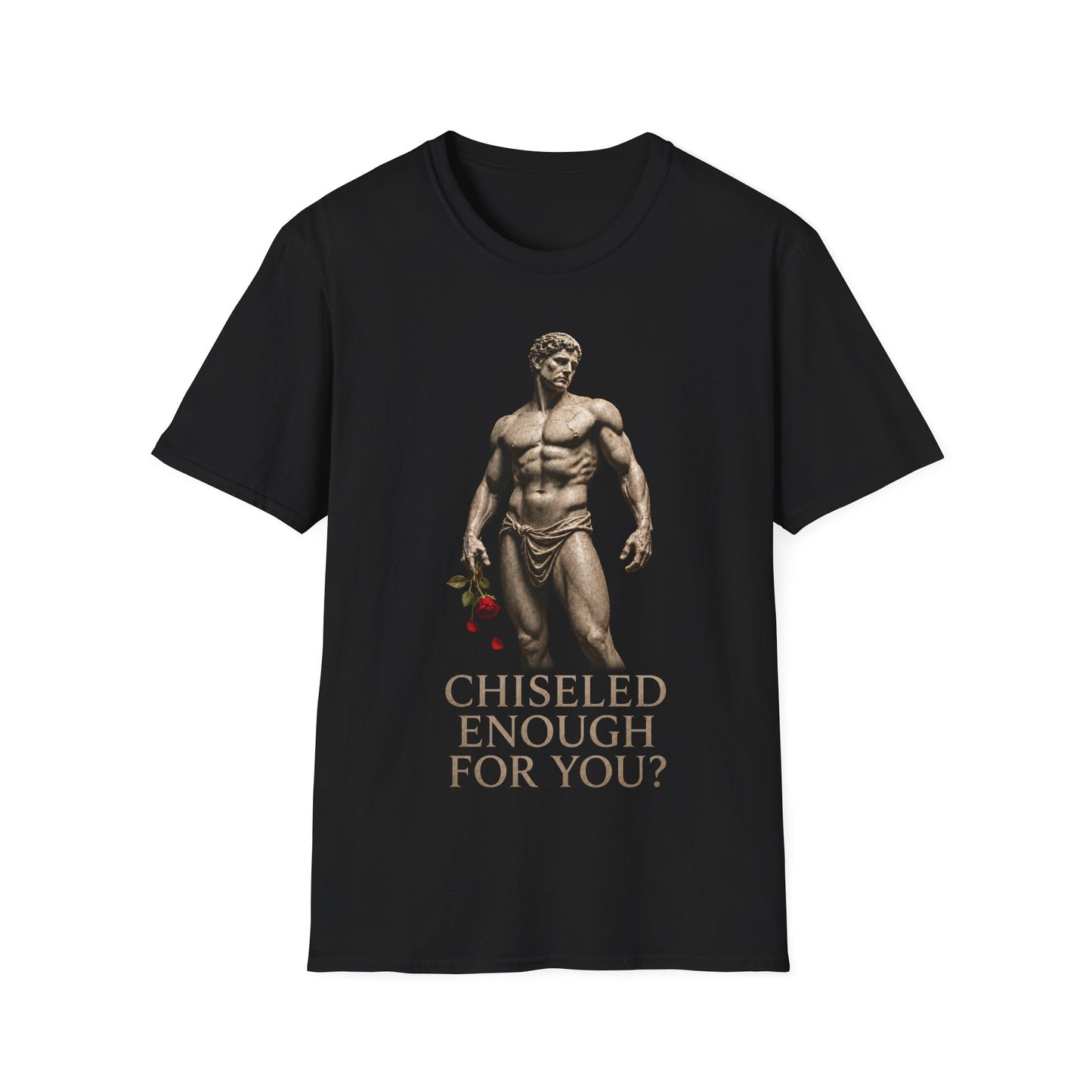 Chiseled Statue Tee — "Chiseled Enough For You?" Funny Art & Gym T-Shirt