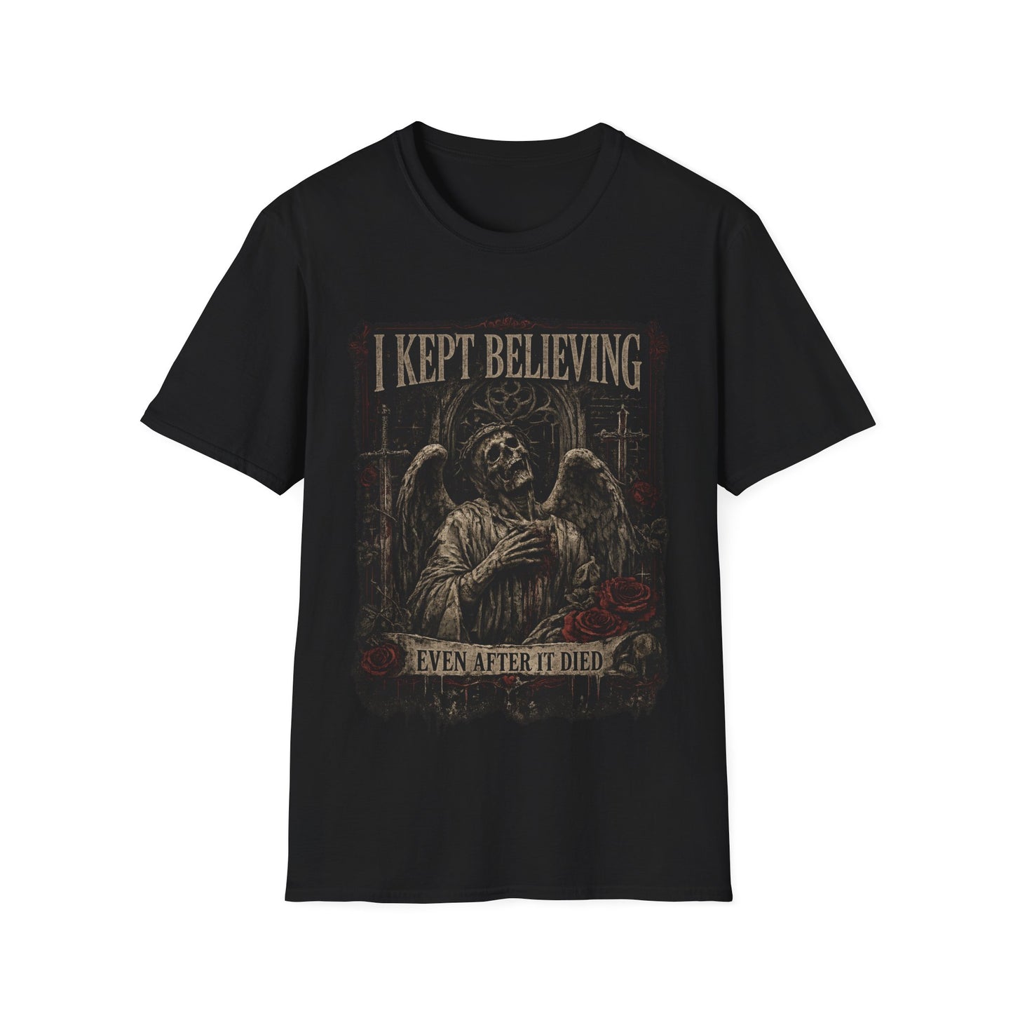 I Kept Believing Crypt Angel Skeleton T-Shirt |
