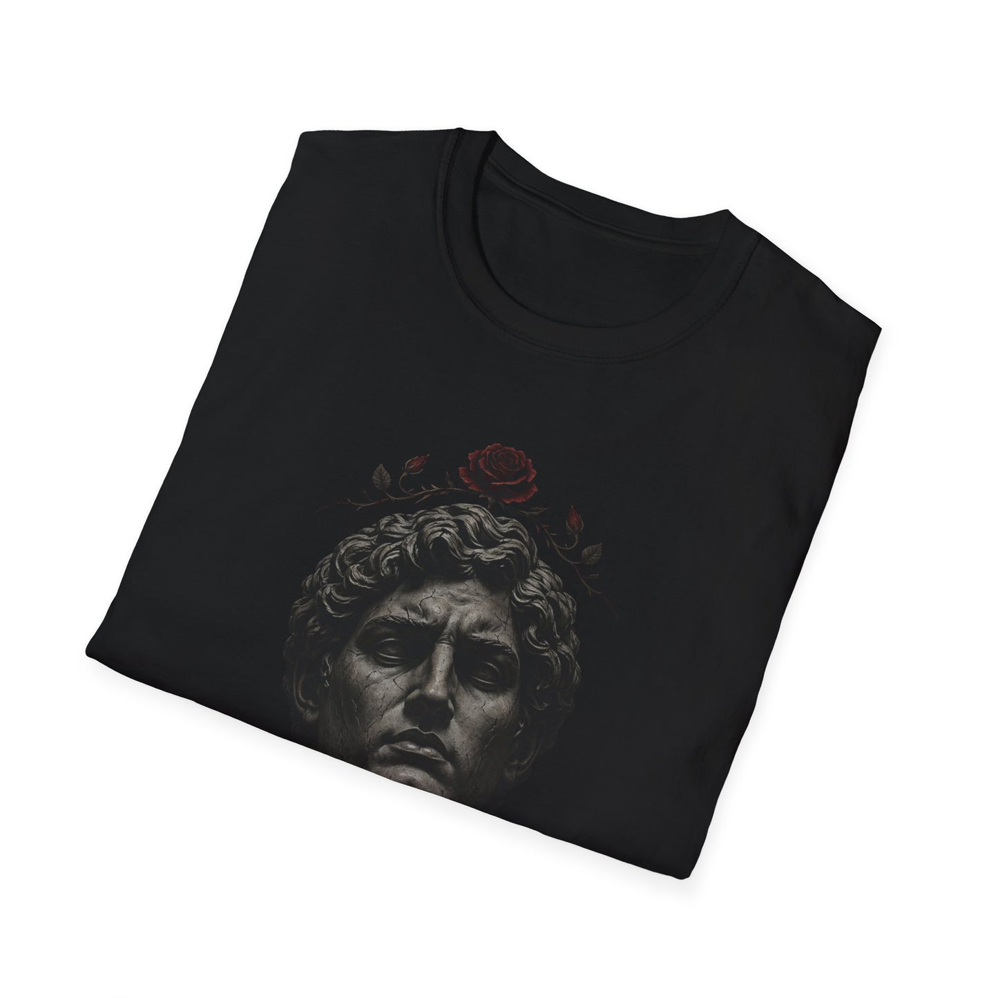Romance? In This Economy? T-Shirt | Classical Statue Rose Graphic Tee