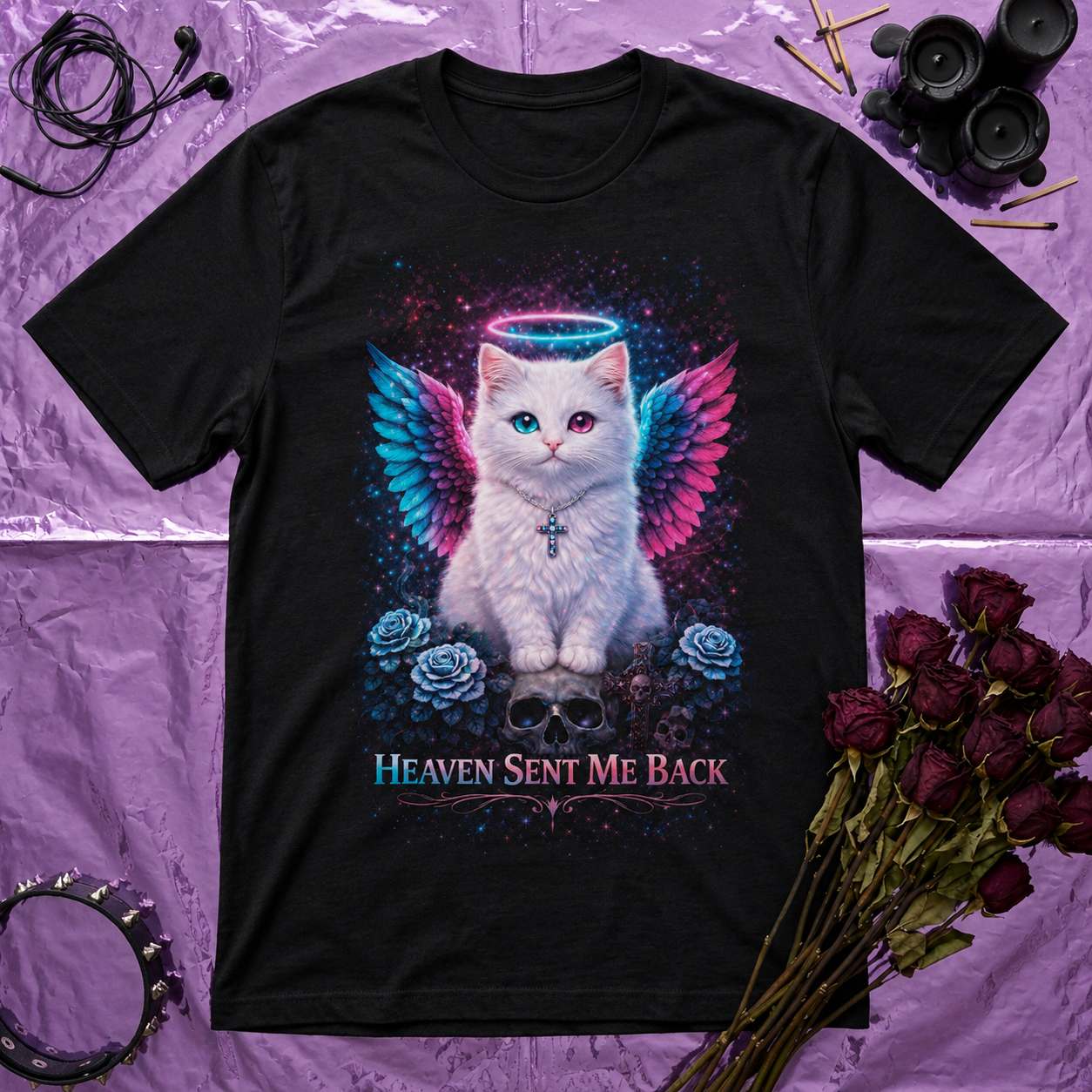 NEON Angel Kitten White
