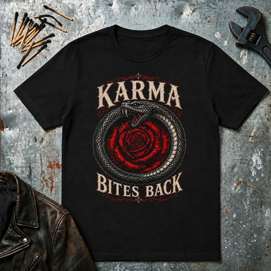Karma Bites Back Black and Red