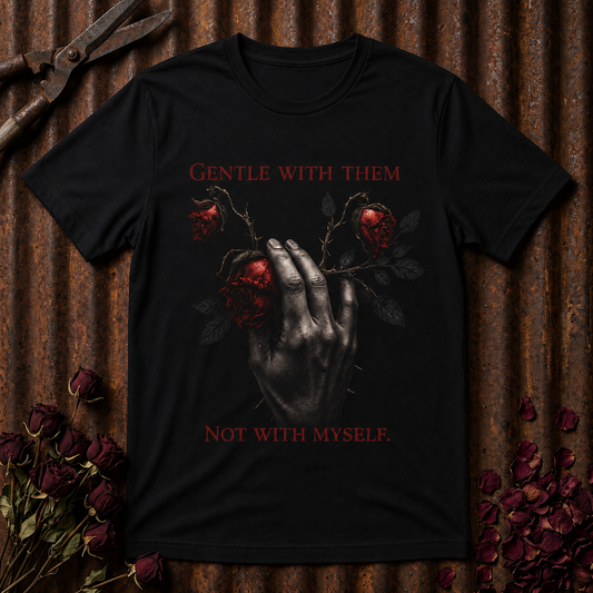 Gentle With Them Not With Myself T-Shirt | Cadaver rose