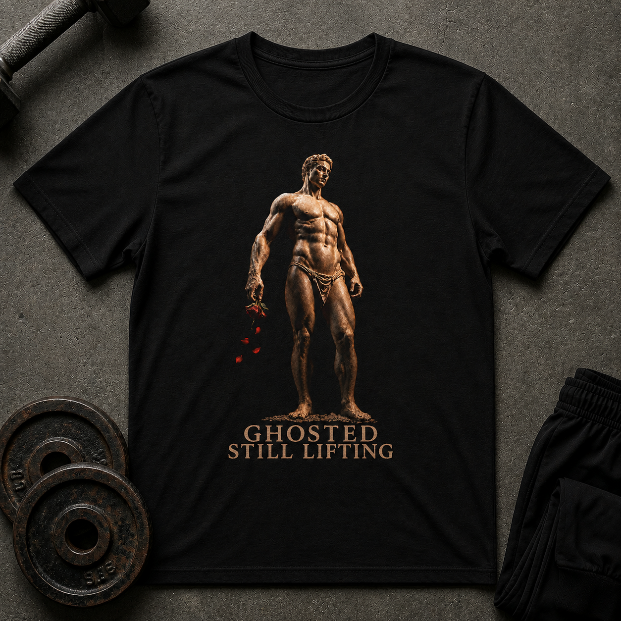Ghosted Still Lifting T-Shirt | Statue Fitness Graphic Tee
