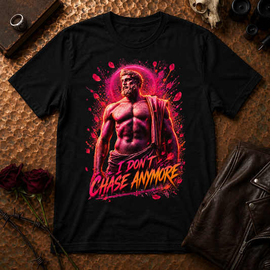 I Don’t Chase Anymore T-Shirt | Neon Muscle Man Graphic Tee