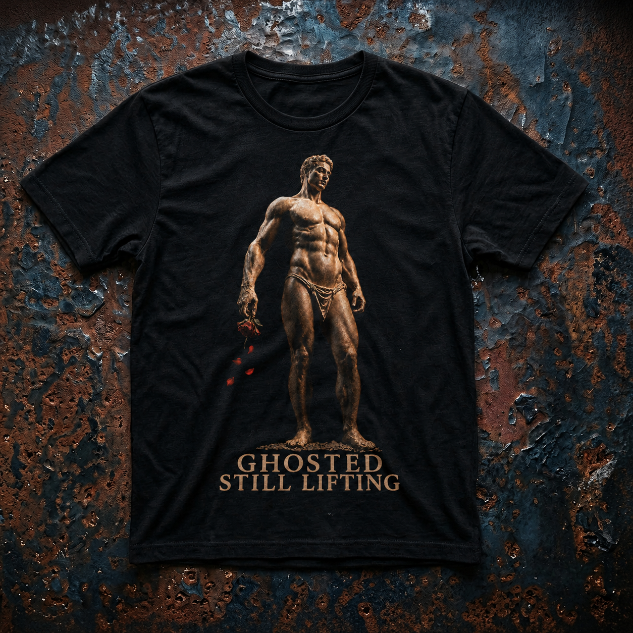 Ghosted Still Lifting T-Shirt | Statue Fitness Graphic Tee