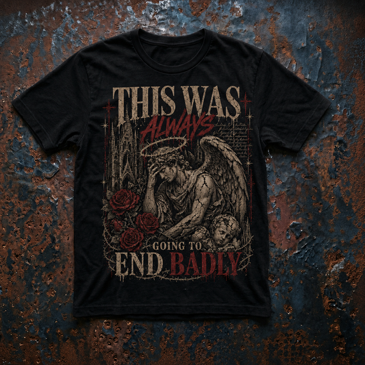 This Was Alwas Going To End Badly T-Shirt-Gothic Angel