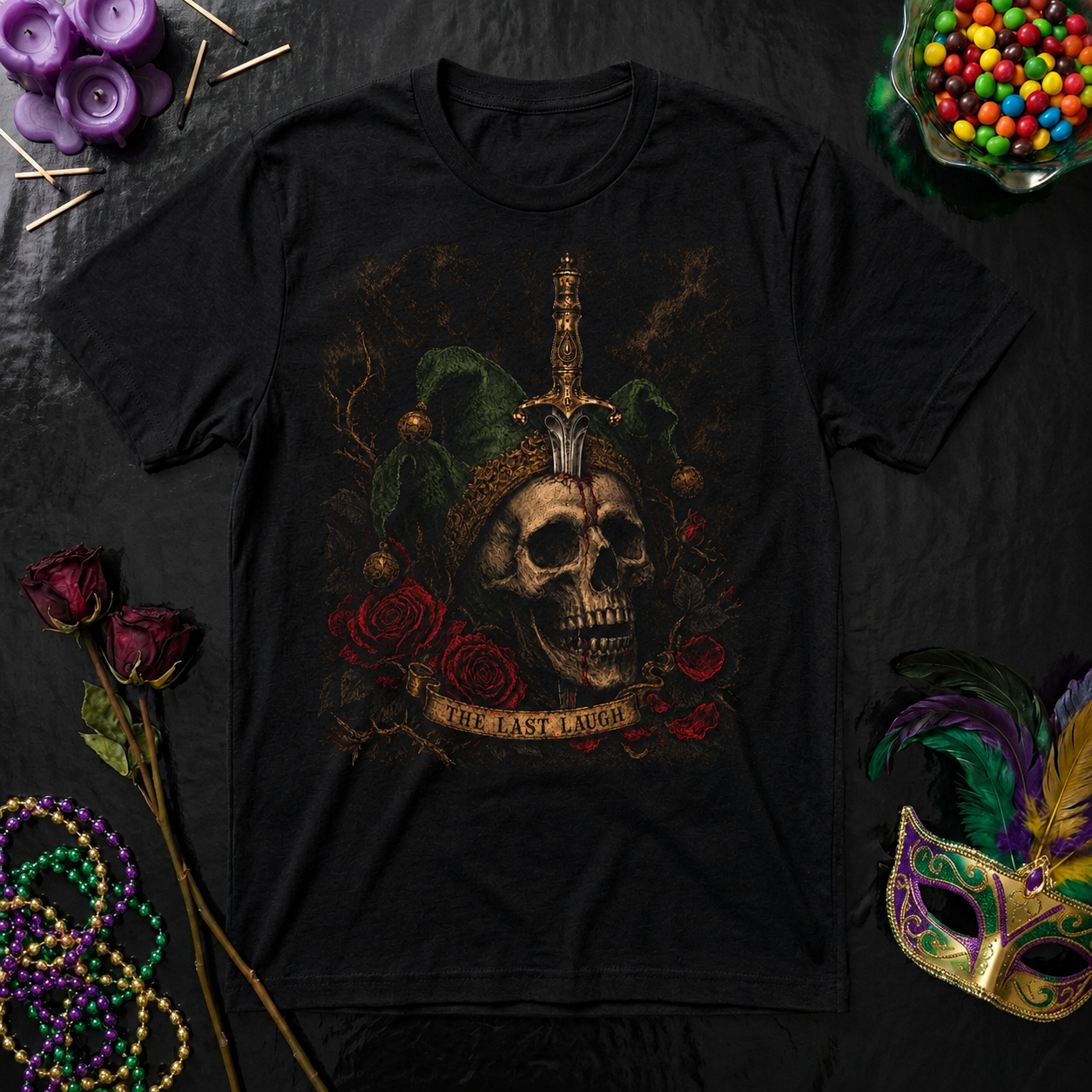 The Last Laugh T-Shirt | Fool's Skull