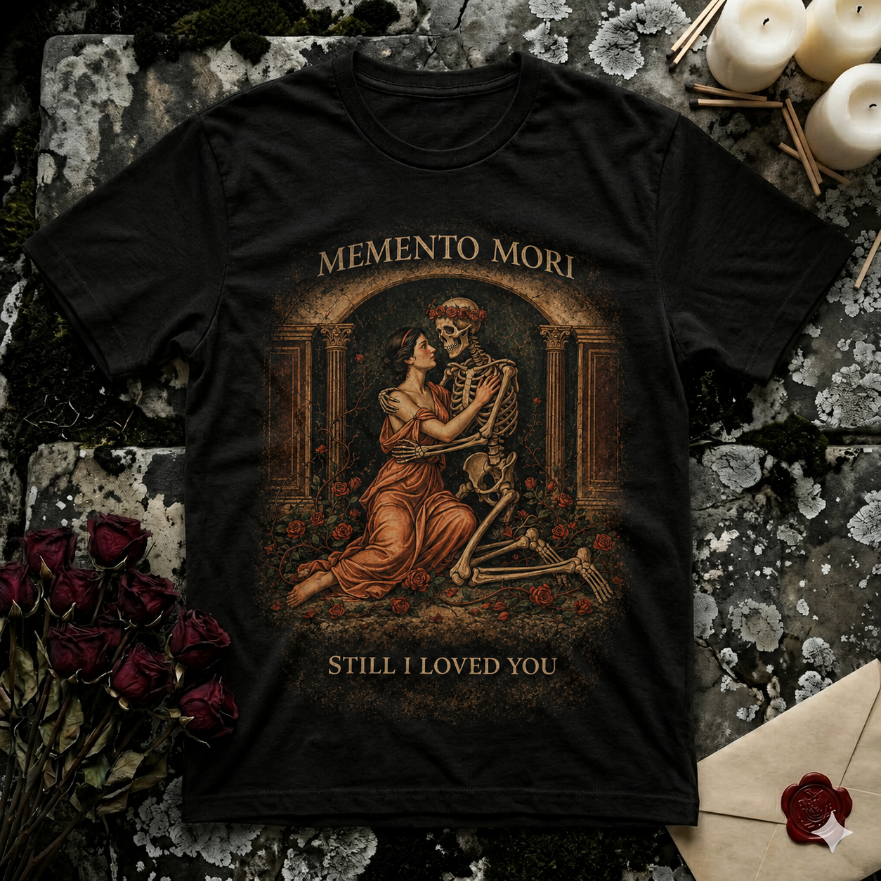 Memento Mori Still I Loved You T-Shirt | Apocalypse Romance