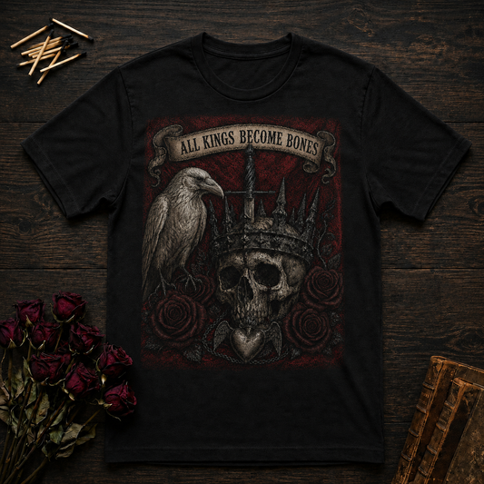 All Kings Become Bones T-Shirt | Raven & Roses