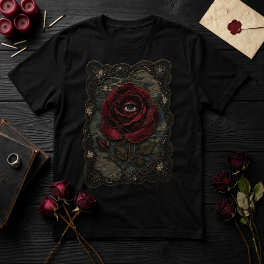I Always Knew Embroidered Rose Eye T-Shirt